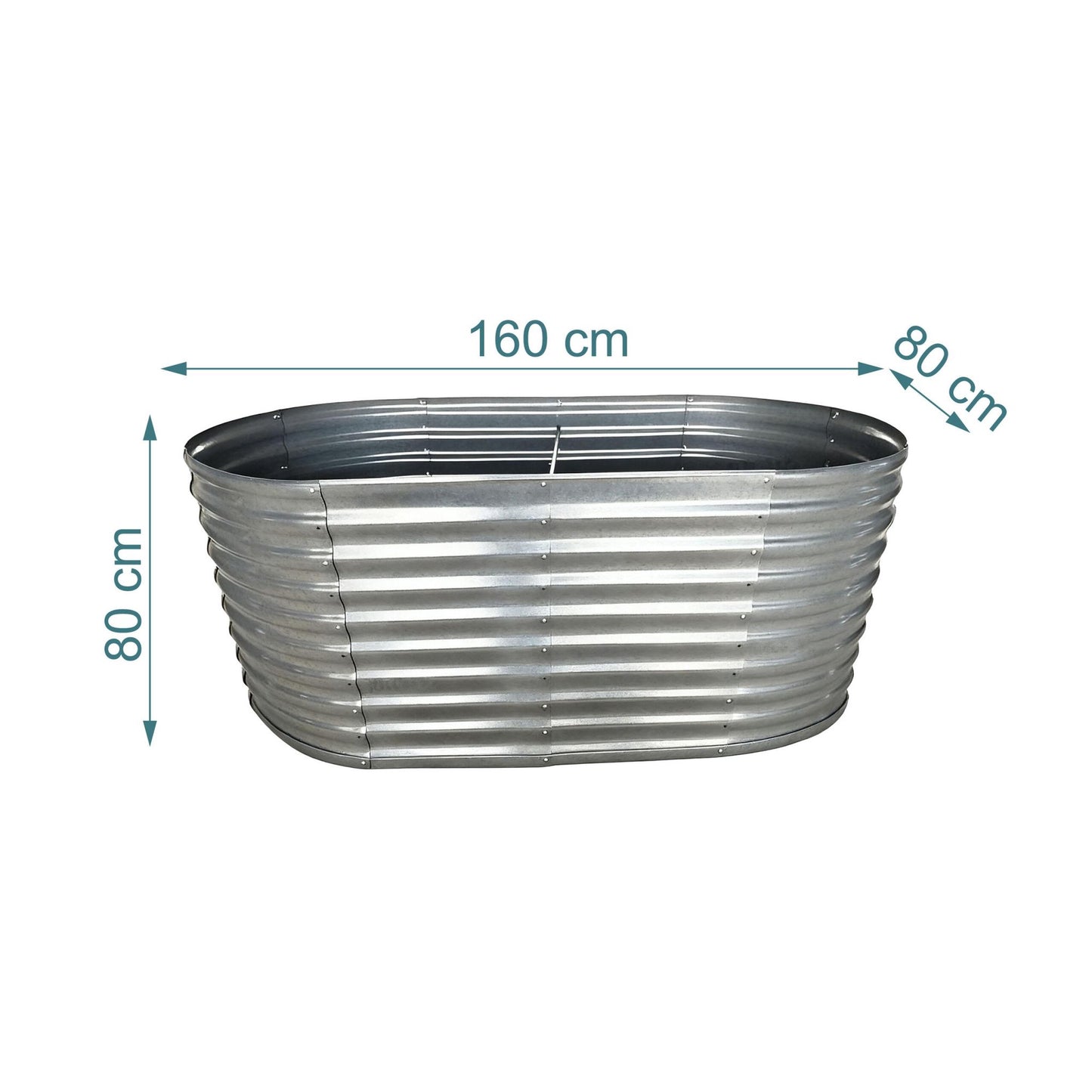 Semi-Circular Galvanized Steel Raised Garden Bed