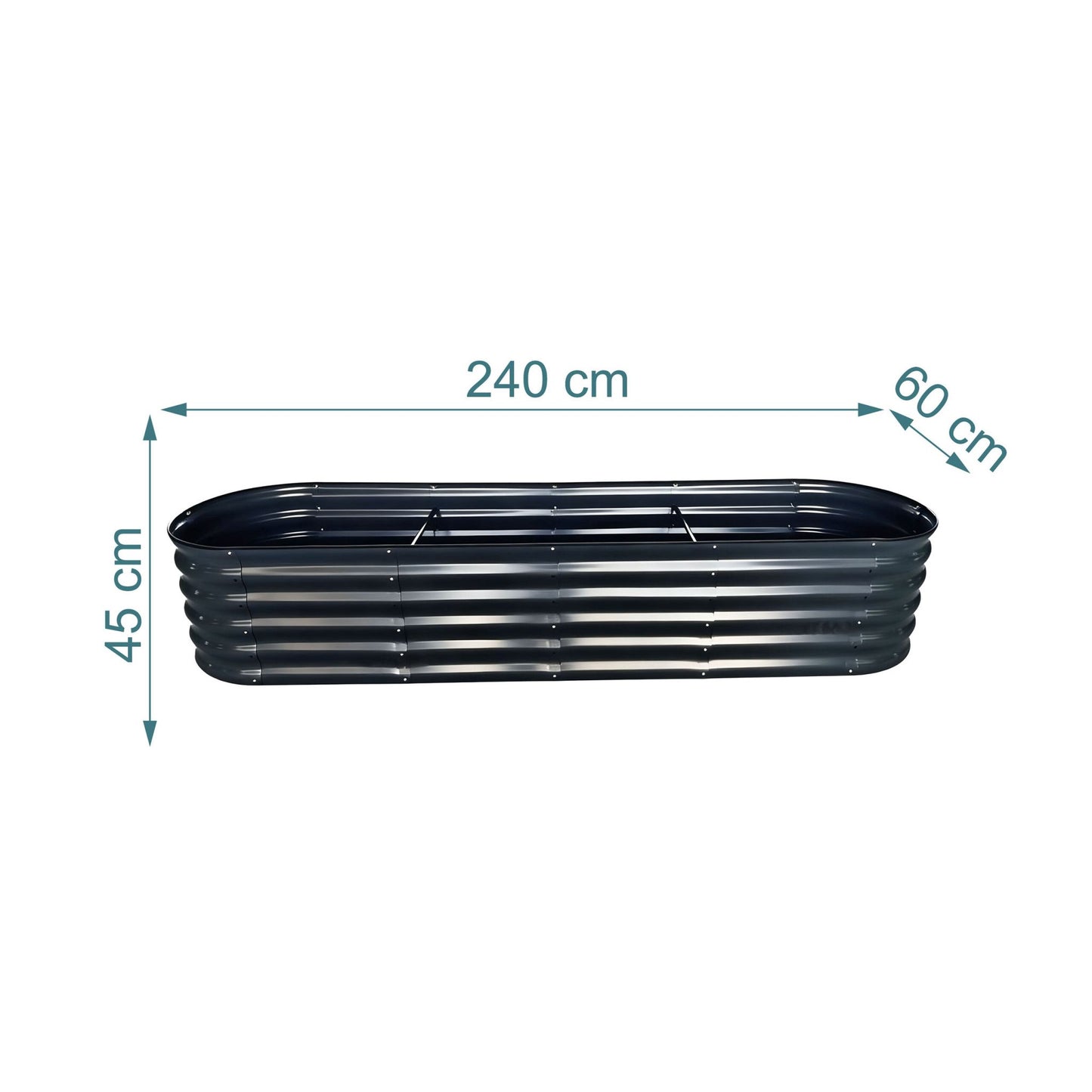 Semi-Circular Metal Planter Box – Raised Garden Bed