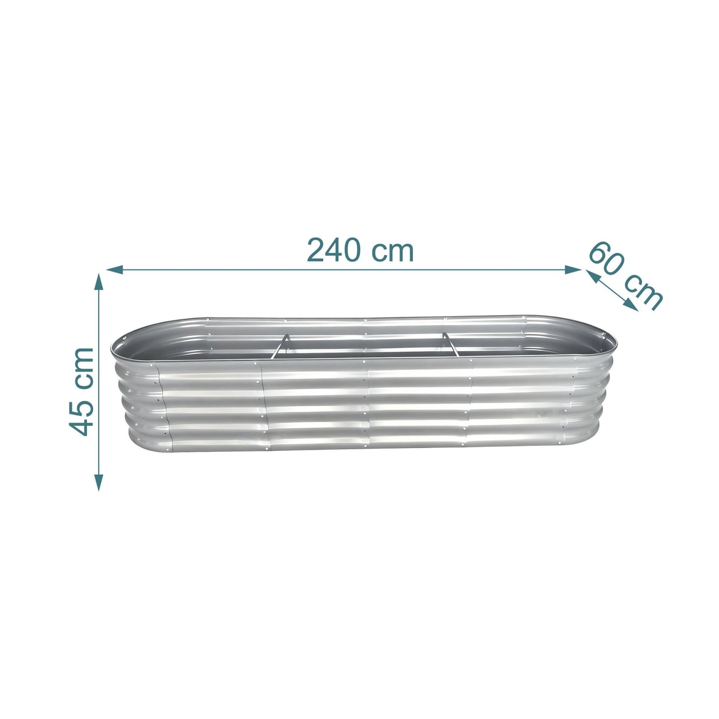Semi-Circular Metal Planter – Raised Garden Bed