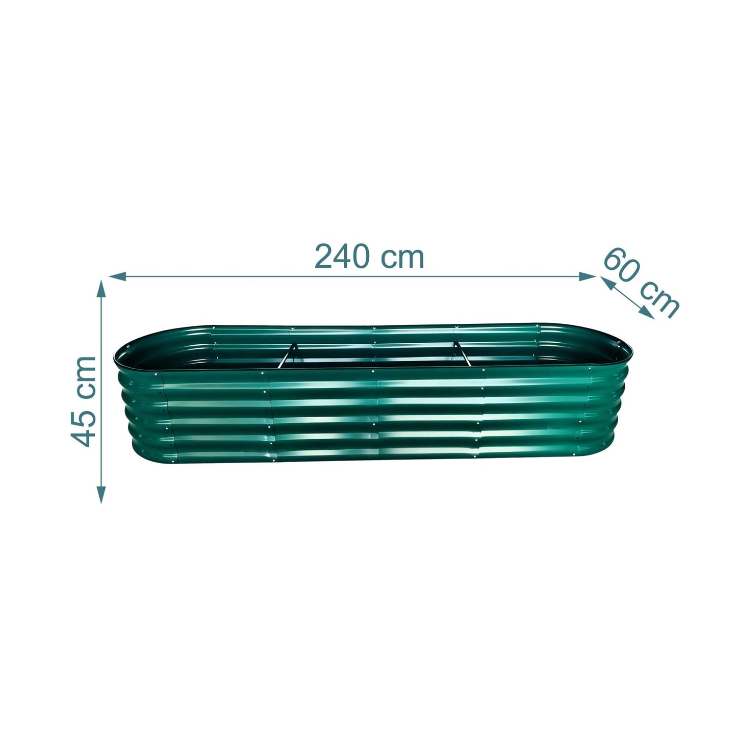 Semi-Circular Metal Planter – Raised Garden Bed