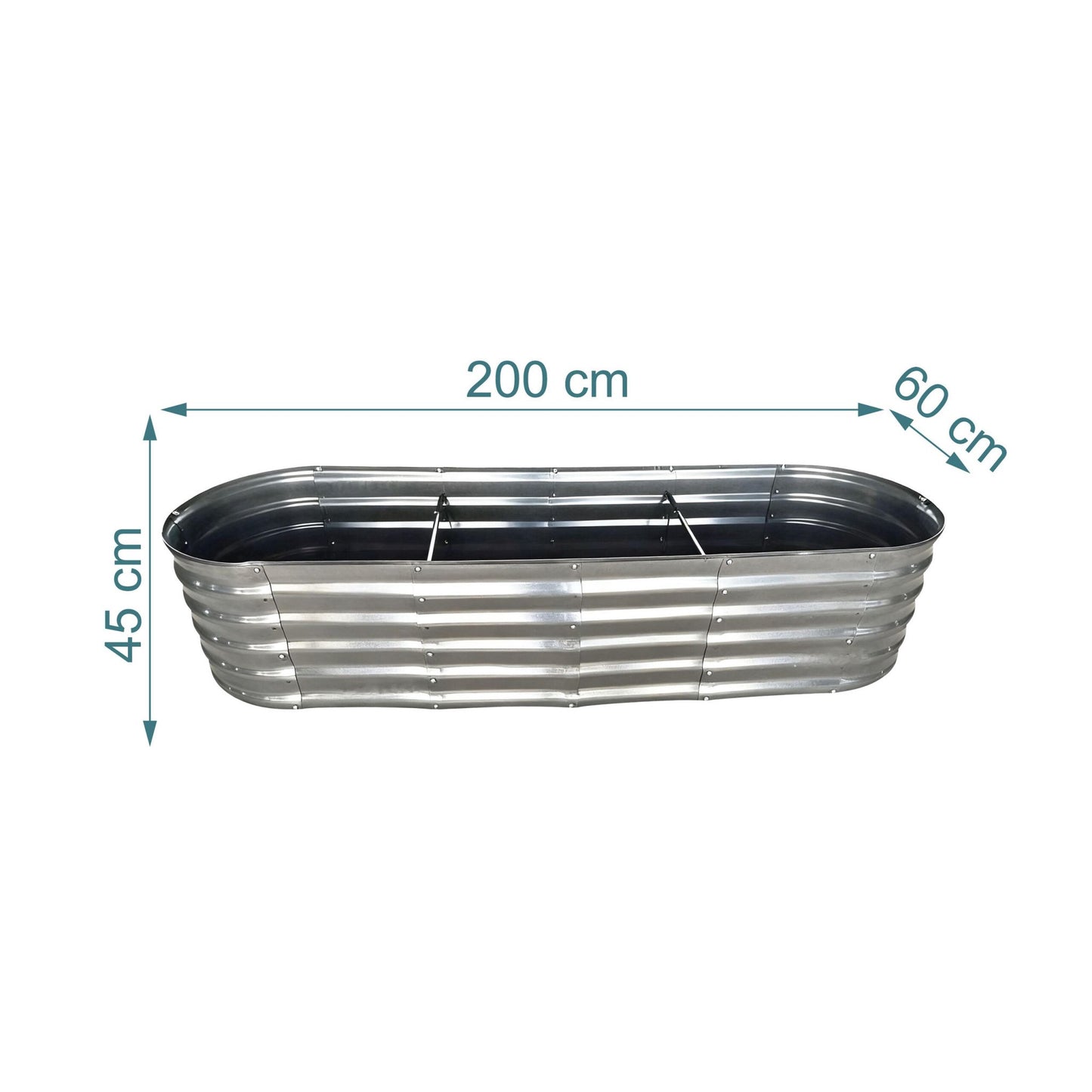 Semi-Circular Metal Planter – Weatherproof Raised Bed