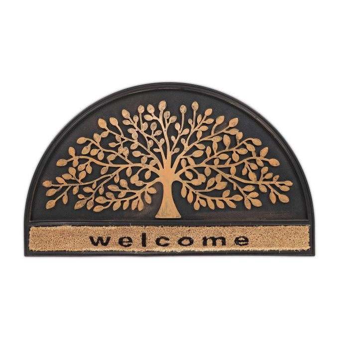Semi-round doormat Rubber &amp; coconut