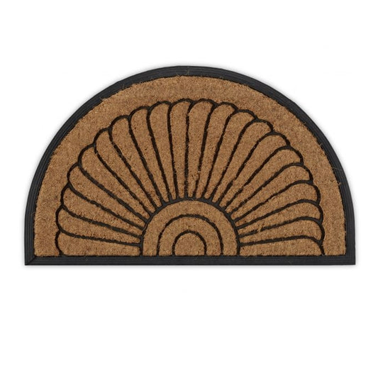 Semi-round door mat coconut & rubber