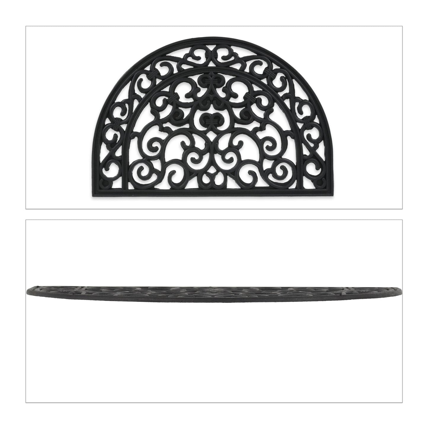 Semi-round rubber doormat
