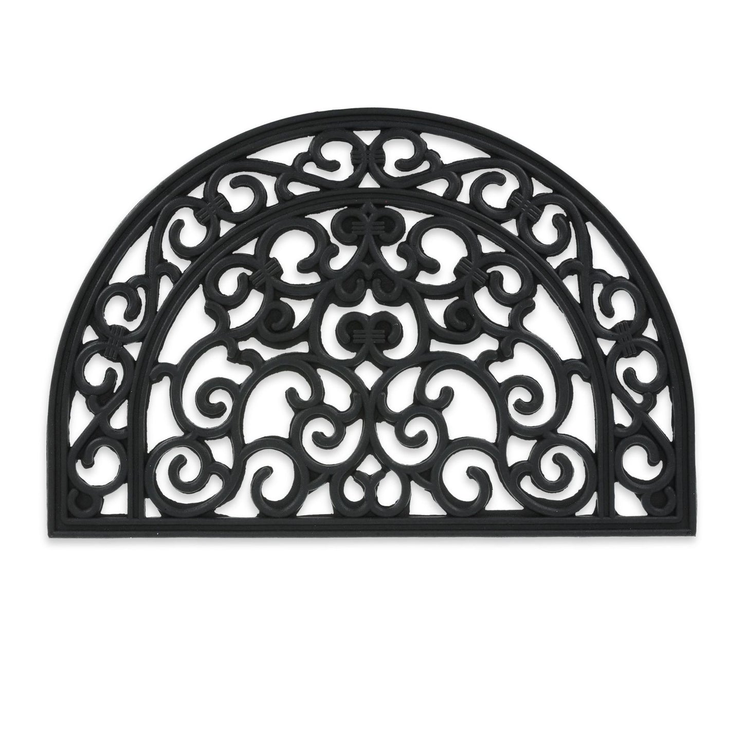 Semi-round rubber doormat