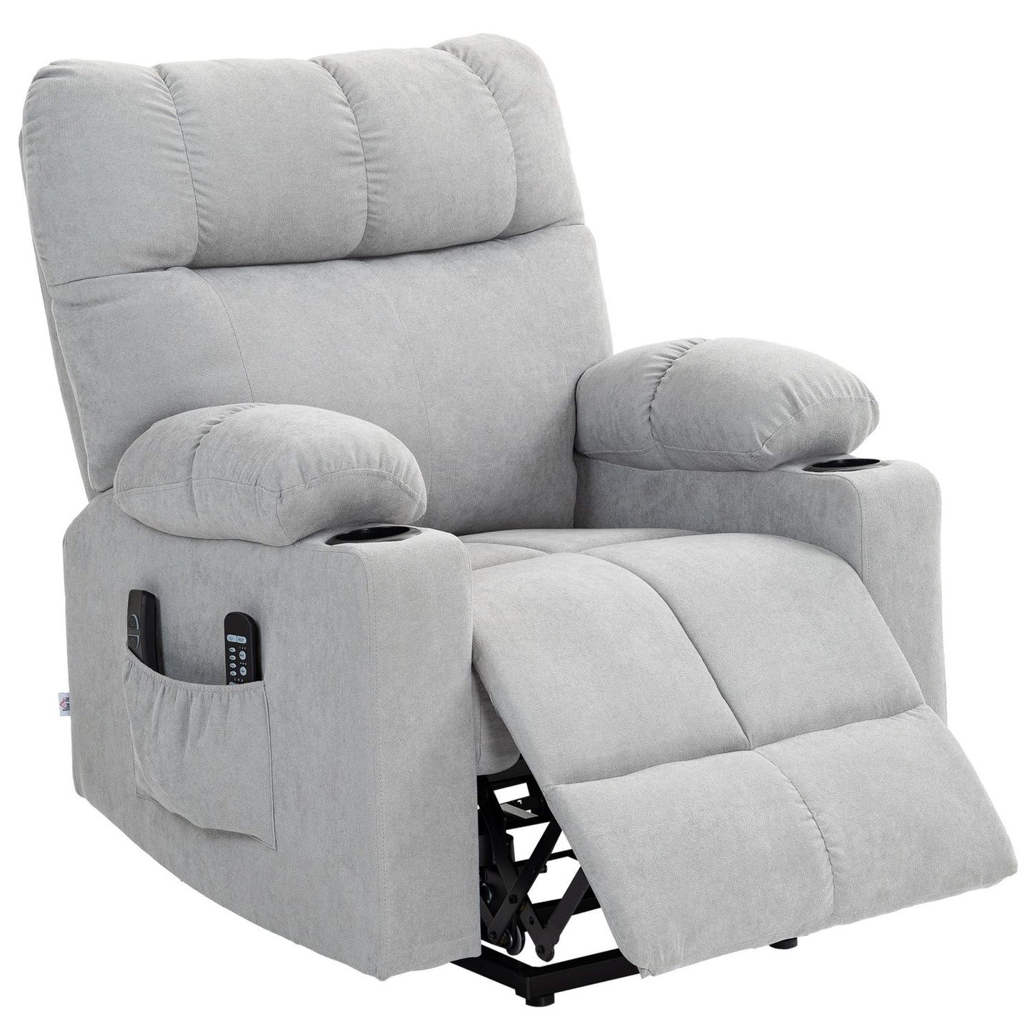 Electric recliner with stand-up assistance, massage & heating