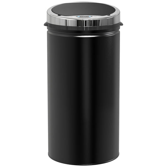 Electric sensor waste bin 42L – Matt black steel