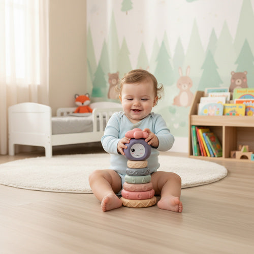 Sensory Blocks for Babies, Soft Rubber, 8 Pieces