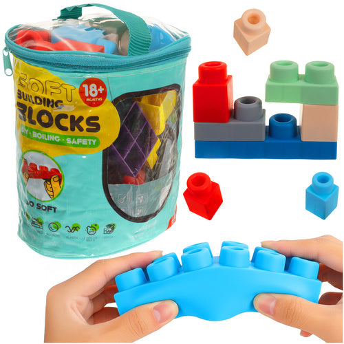 Sensory Rubber Blocks for Kids, 30-Piece Set