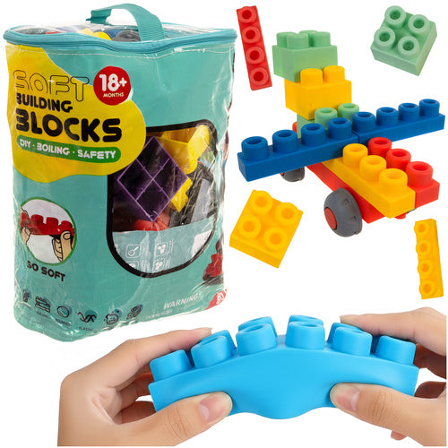 Sensory Rubber Blocks for Kids, 80-Piece Set