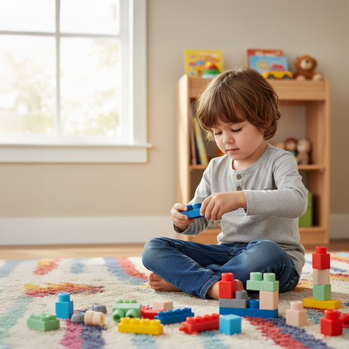 Sensory Rubber Blocks for Kids, 80-Piece Set