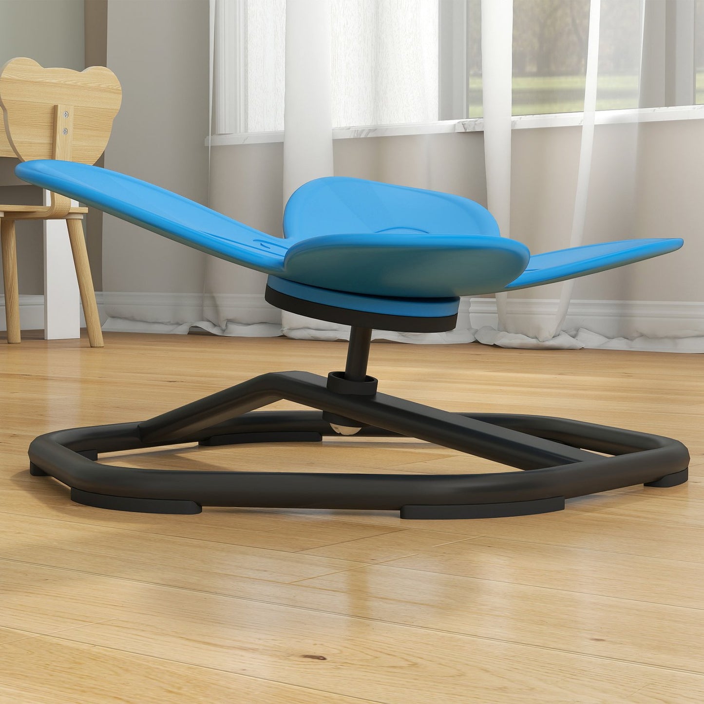 Sensory Spinning Chair for Kids, Butterfly Shape, Blue