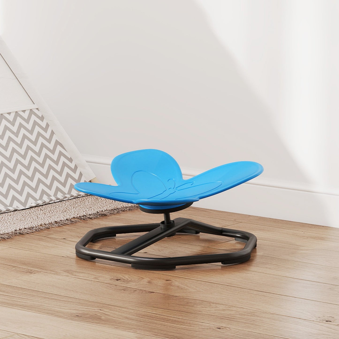 Sensory Spinning Chair for Kids, Butterfly Shape, Blue