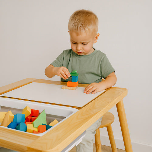 Sensory Table with Chair, Beech Wood, Double-Sided