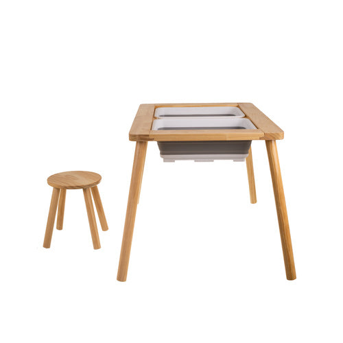Sensory Table with Chair, Beech Wood, Double-Sided