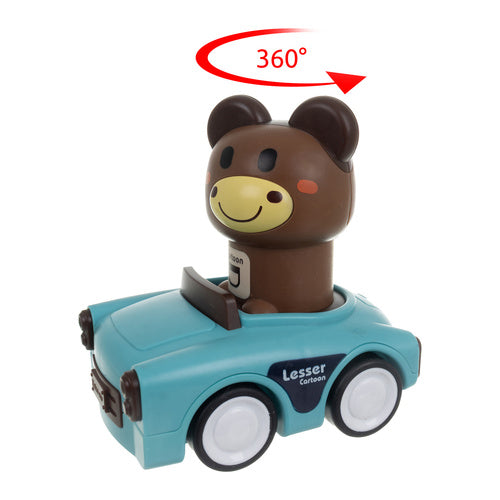 Sensory Toy Cars with Animals, 4-Pack, Push-and-Go