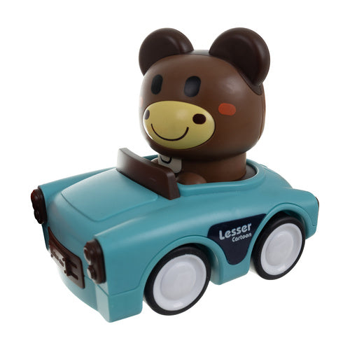 Sensory Toy Cars with Animals, 4-Pack, Push-and-Go
