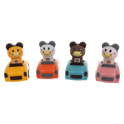 Sensory Toy Cars with Animals, 4-Pack, Push-and-Go