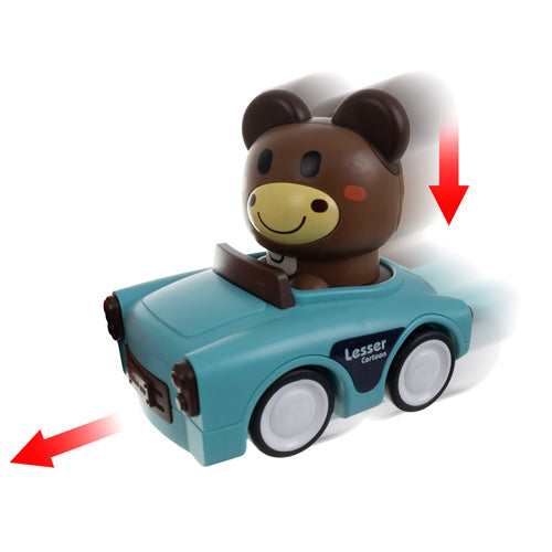 Sensory Toy Cars with Animals, 4-Pack, Push-and-Go