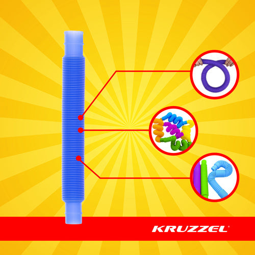 Sensory Tubes Set, 10 Pcs, Flexible & Colorful, Anti-Stress