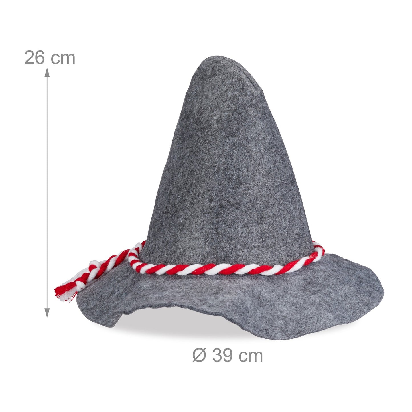 Seppel hat with red and white cord set of 5