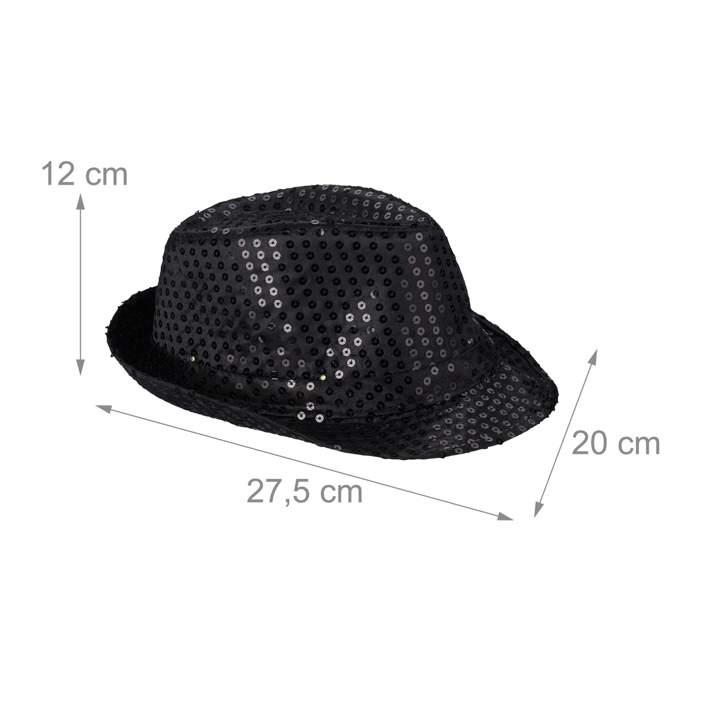 Sequin hats LED set of 2