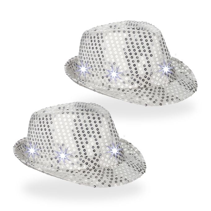 Sequin hats LED set of 2
