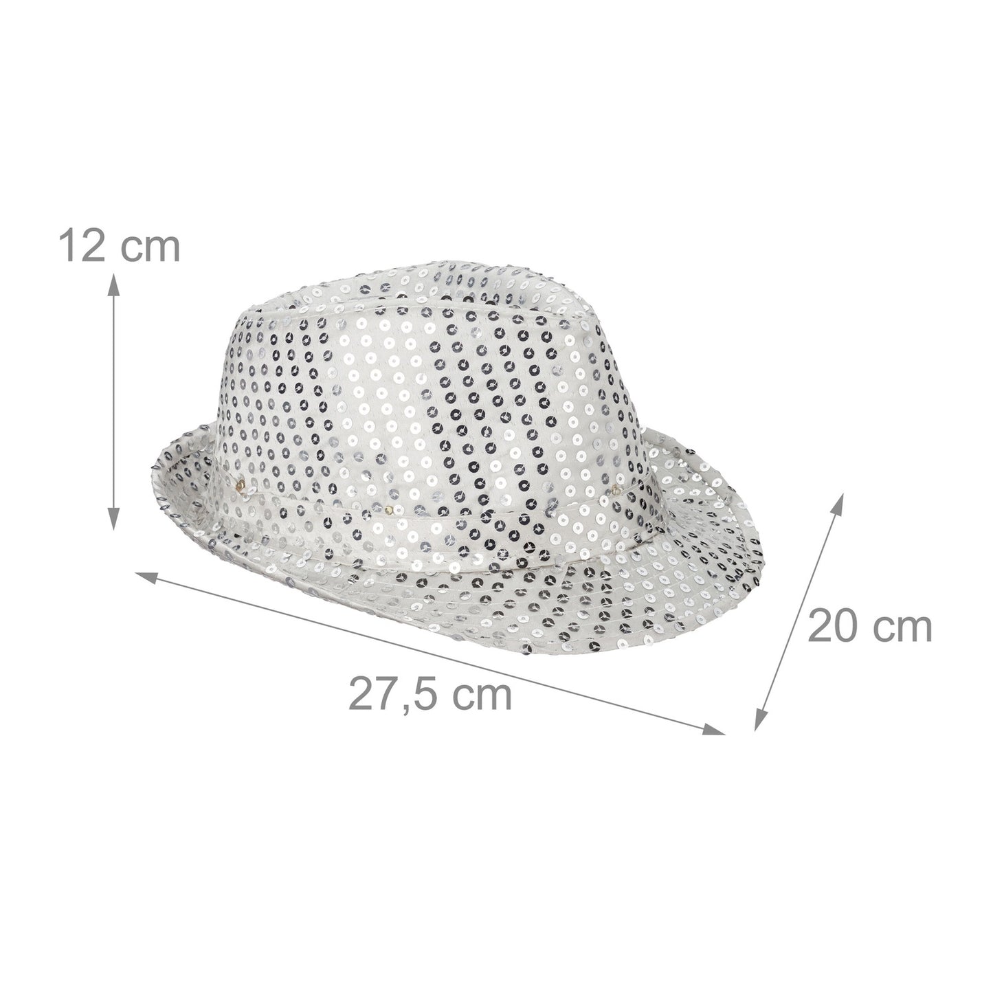Sequin hats LED set of 2