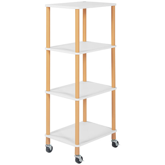 Serving trolley in steel, 4-level, 40x30x105.5 cm