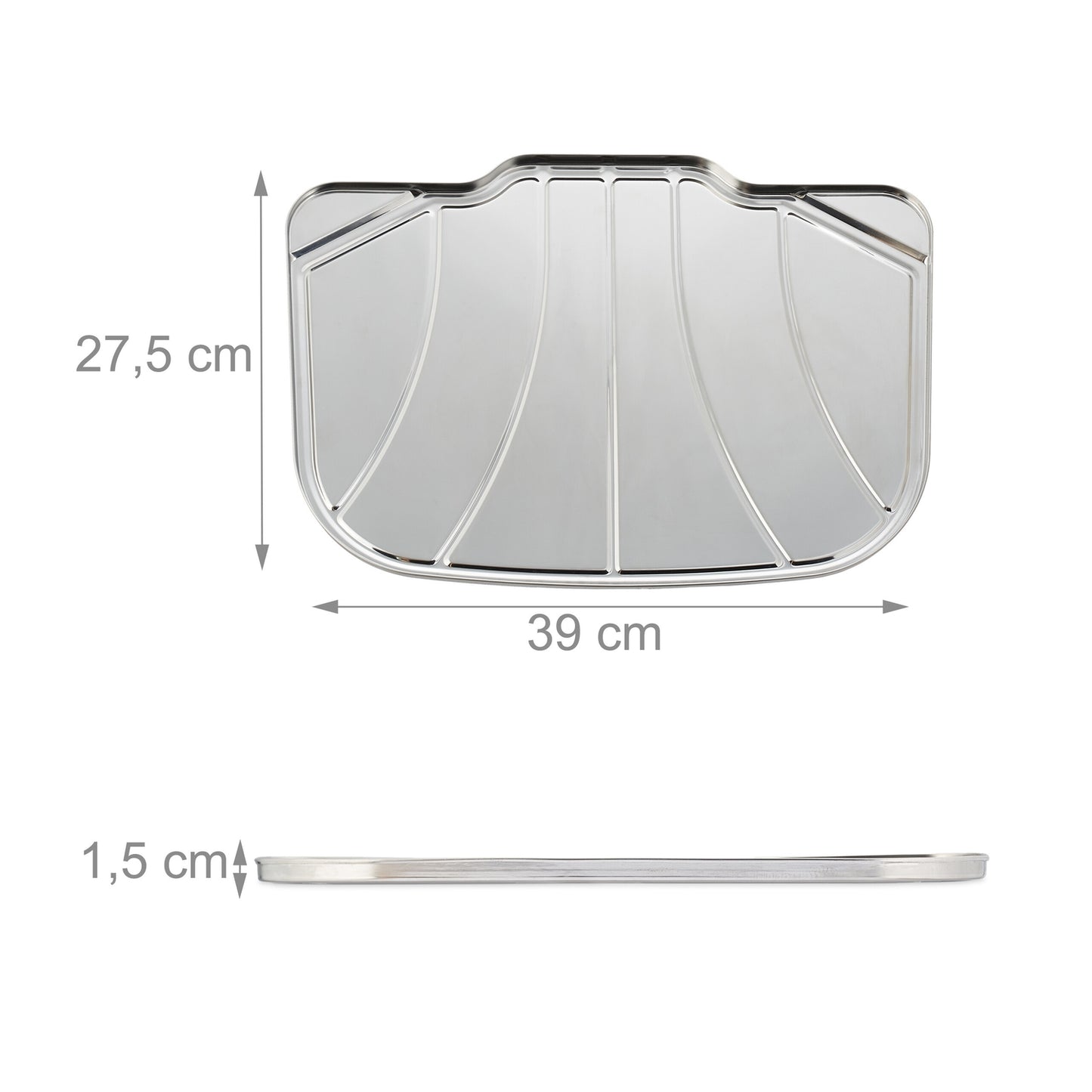 Serving plates in stainless steel - 3 pcs
