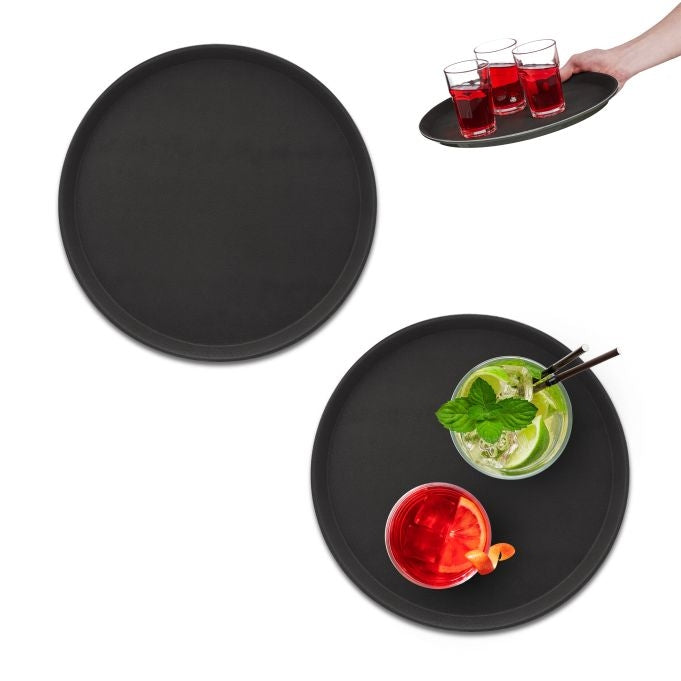 Serving tray 2-pack in black