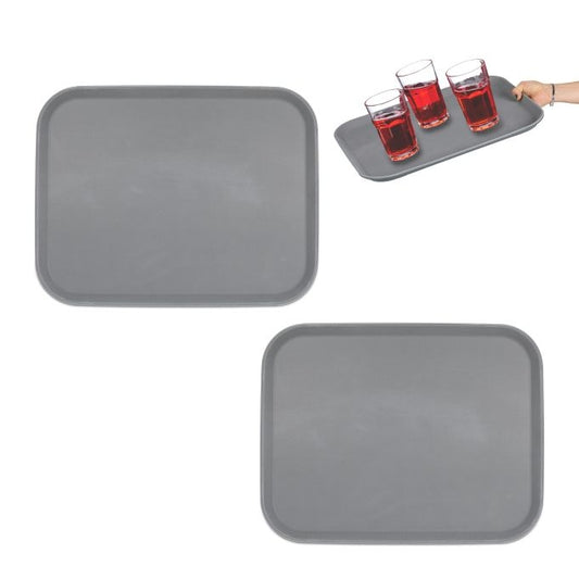 Serving tray 2-pack in grey
