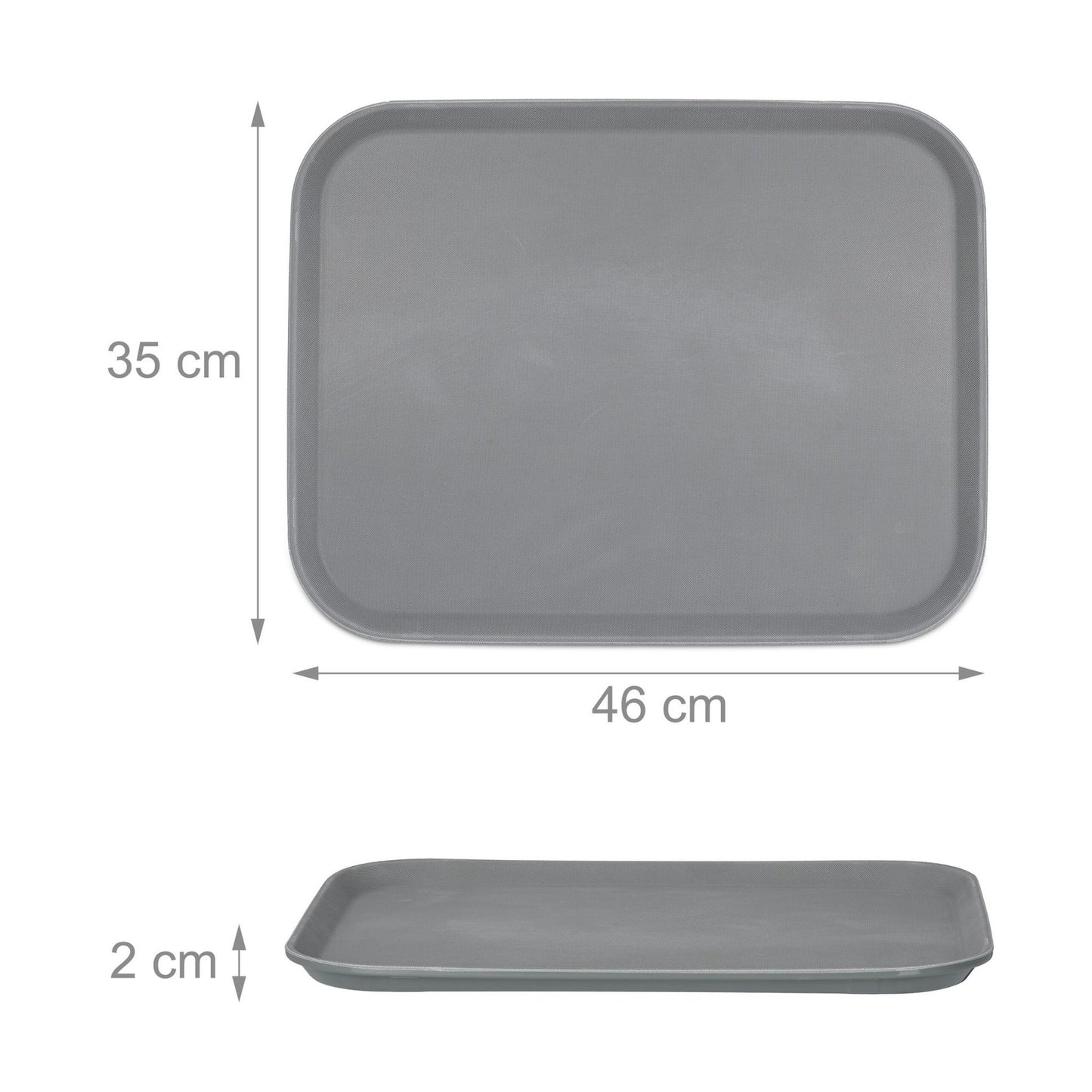 Serving tray 2-pack in grey