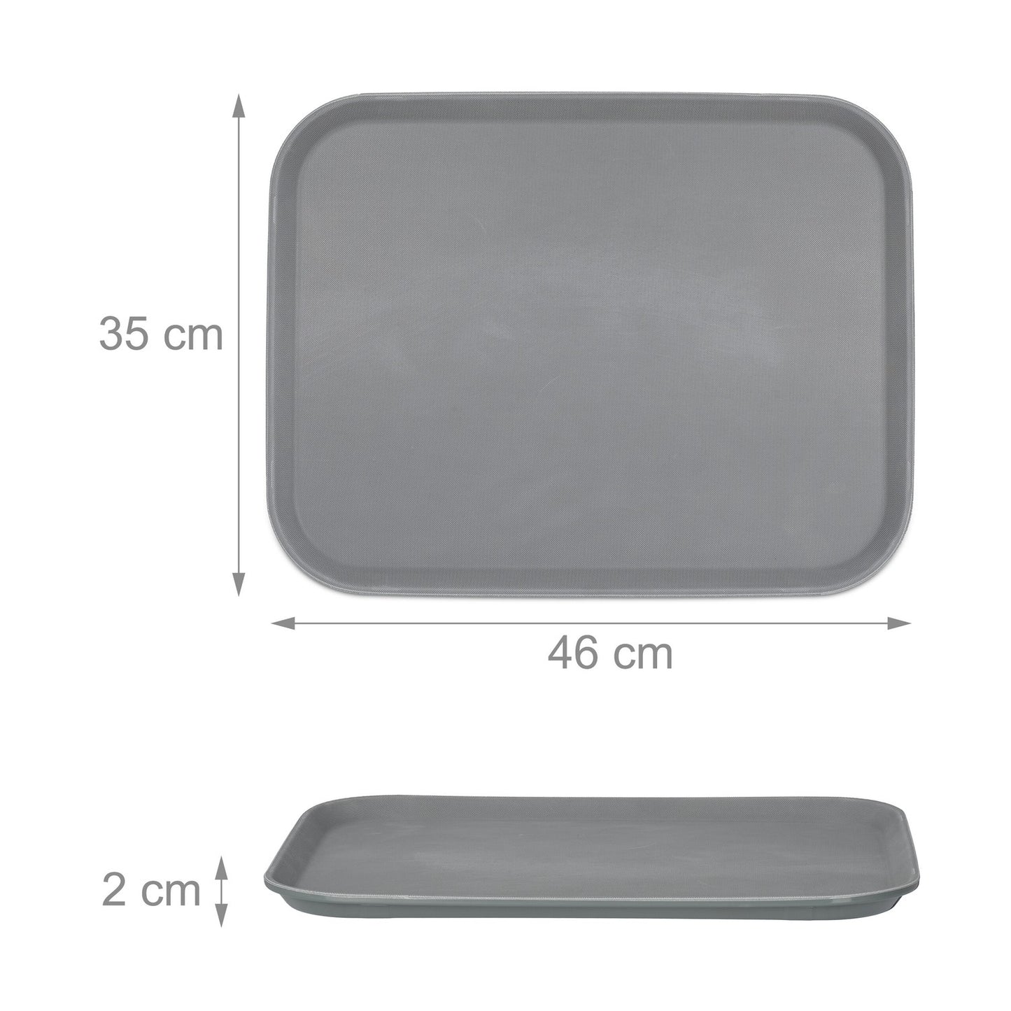 Serving tray 2-pack in grey