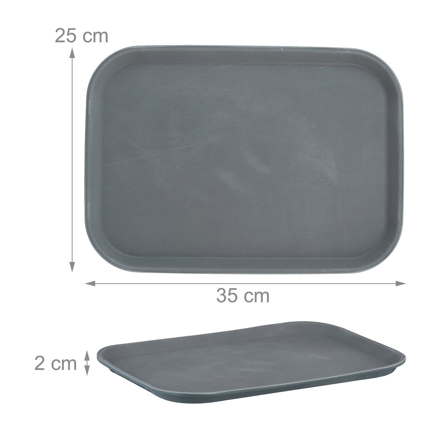 Serving tray 3-pack in grey