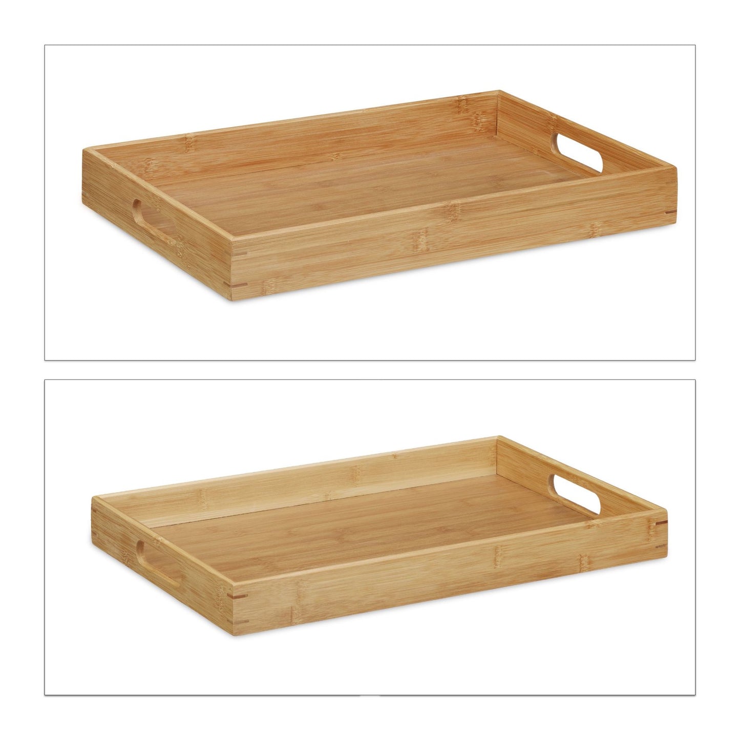 Serving tray Set of 2 Bamboo