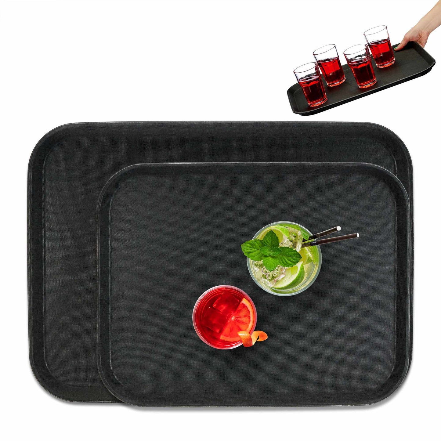 Serving tray set of 2