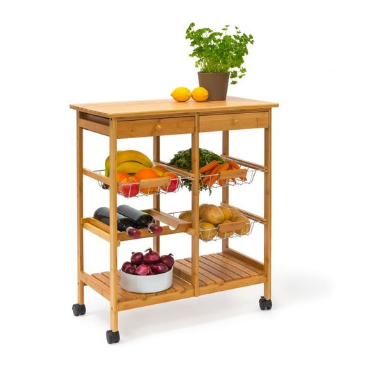 Serving trolley JAMES XXL with 3 baskets