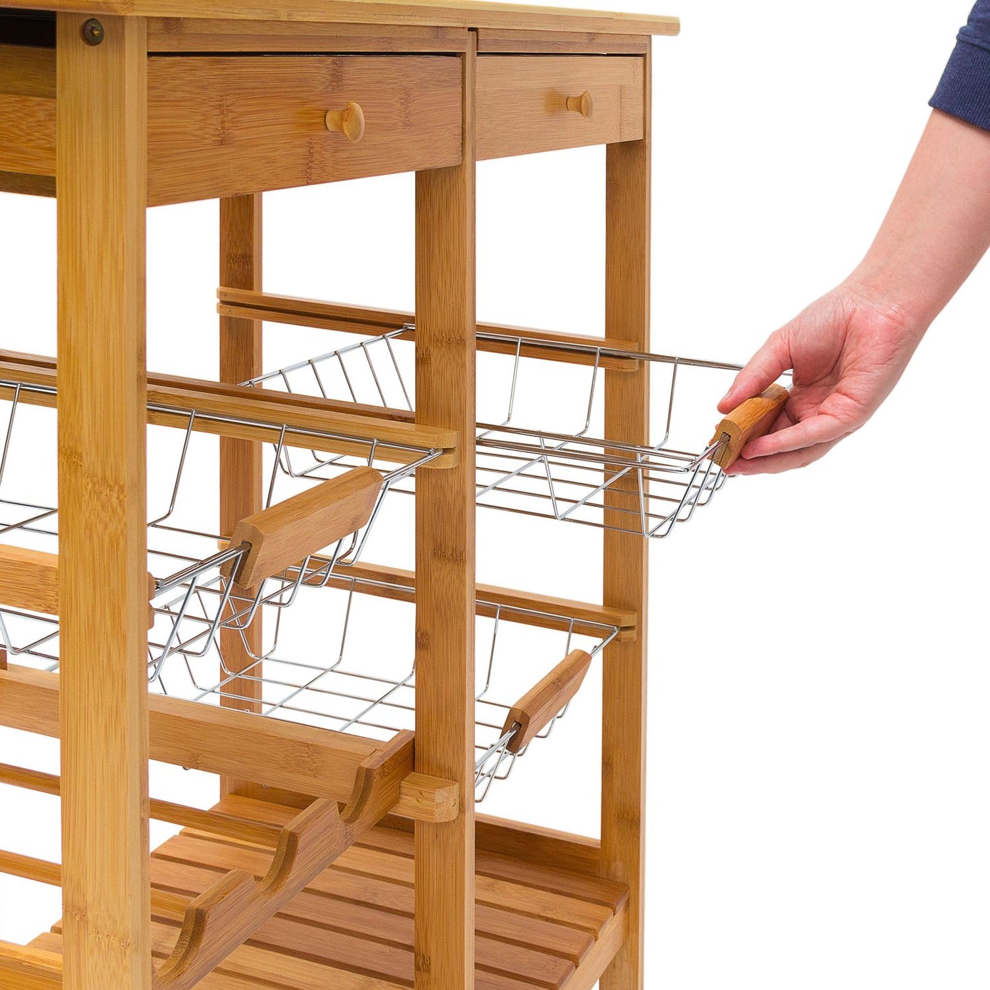 Serving trolley JAMES XXL with 3 baskets