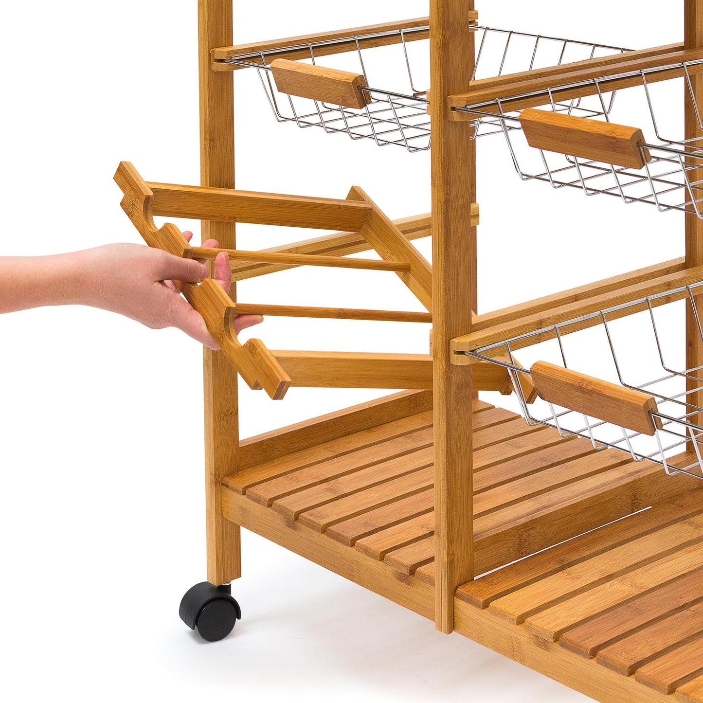Serving trolley JAMES XXL with 3 baskets