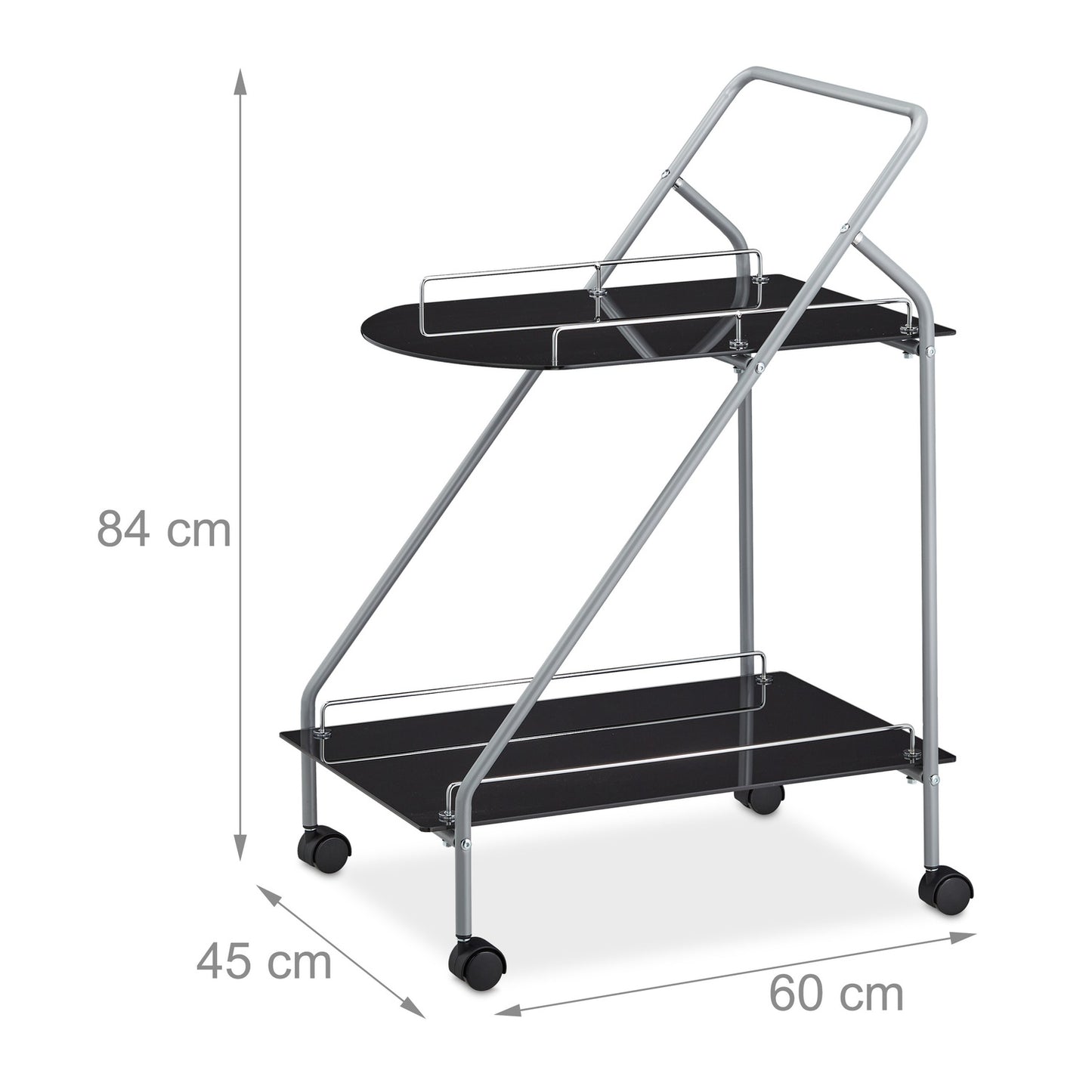 Serving trolley black