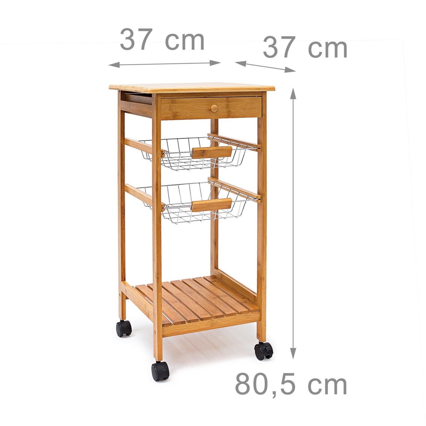 Serving trolley with 2 baskets