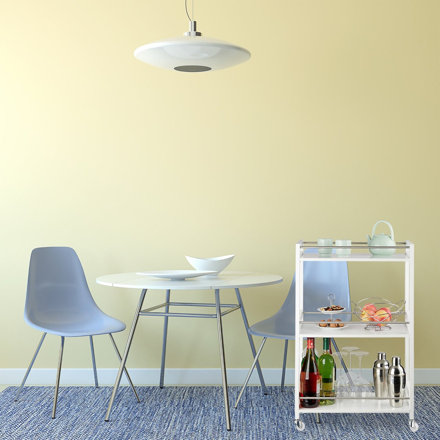 Serving trolley with 3 levels