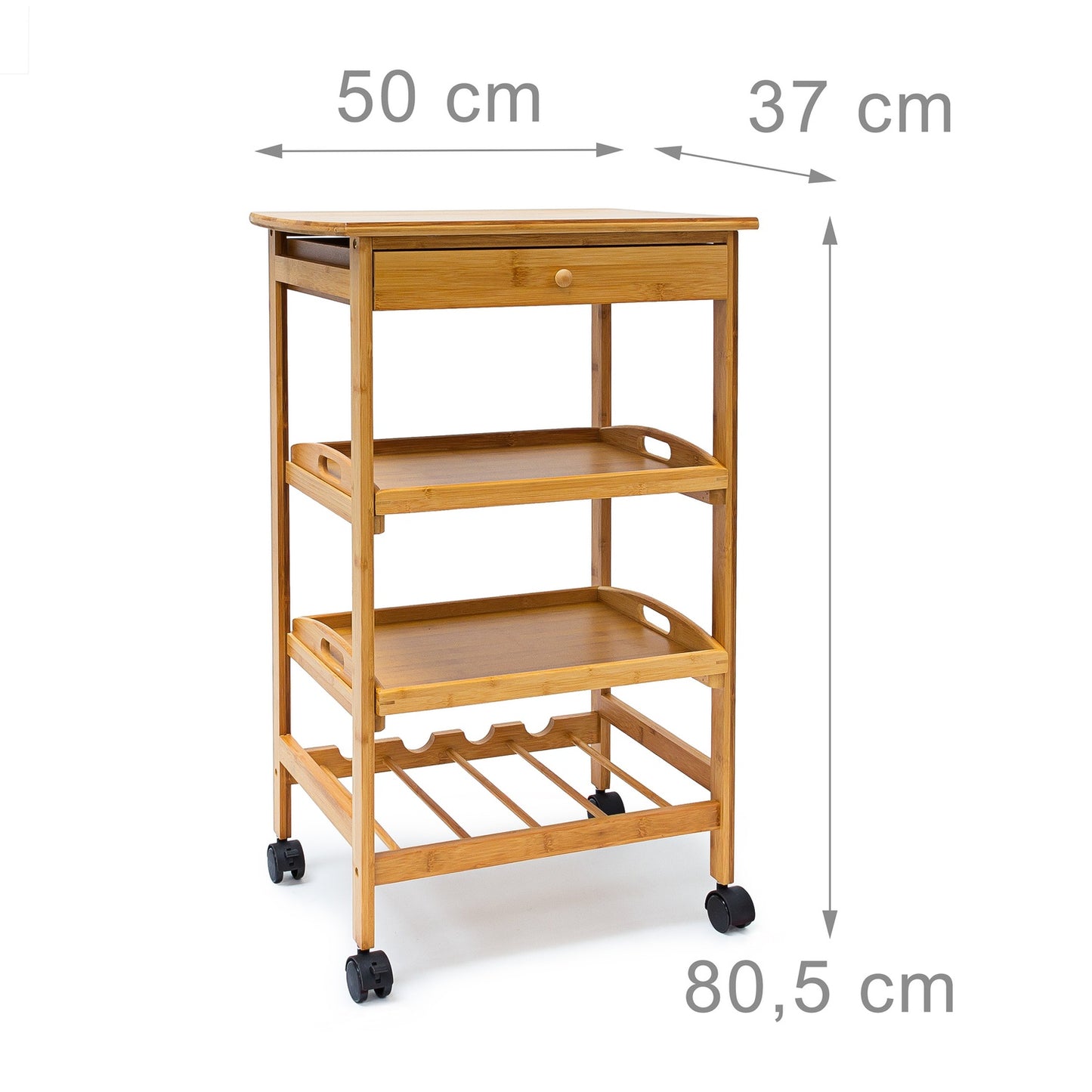 Serving trolley with wine rack JAMES L