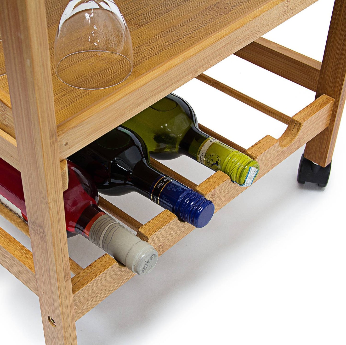 Serving trolley with wine rack JAMES L