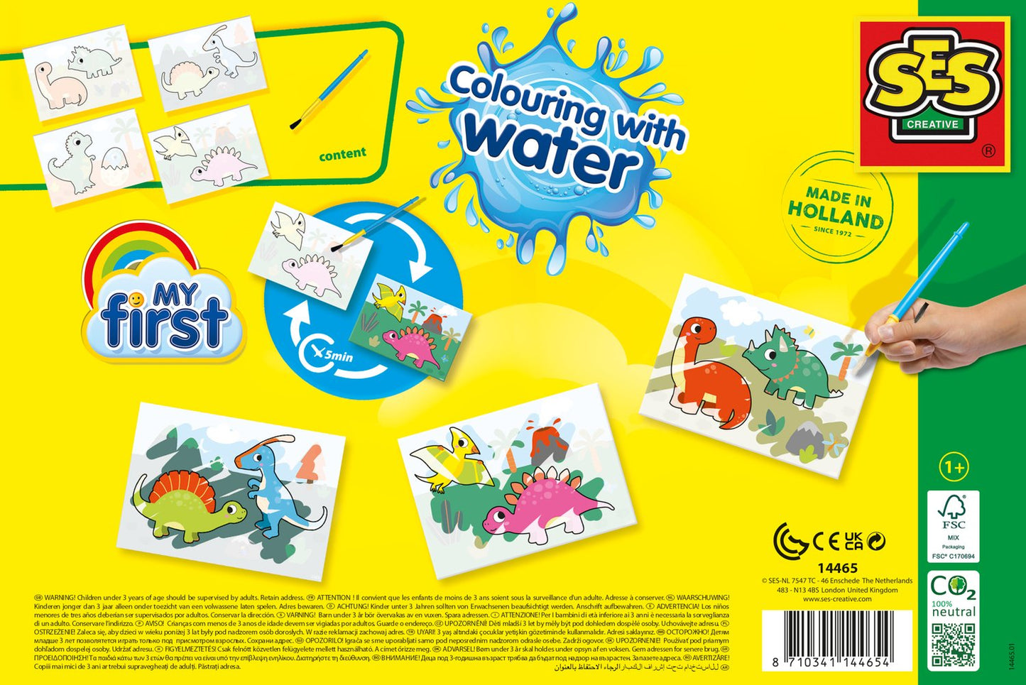 Ses My First Colouring With Water - Dinos
