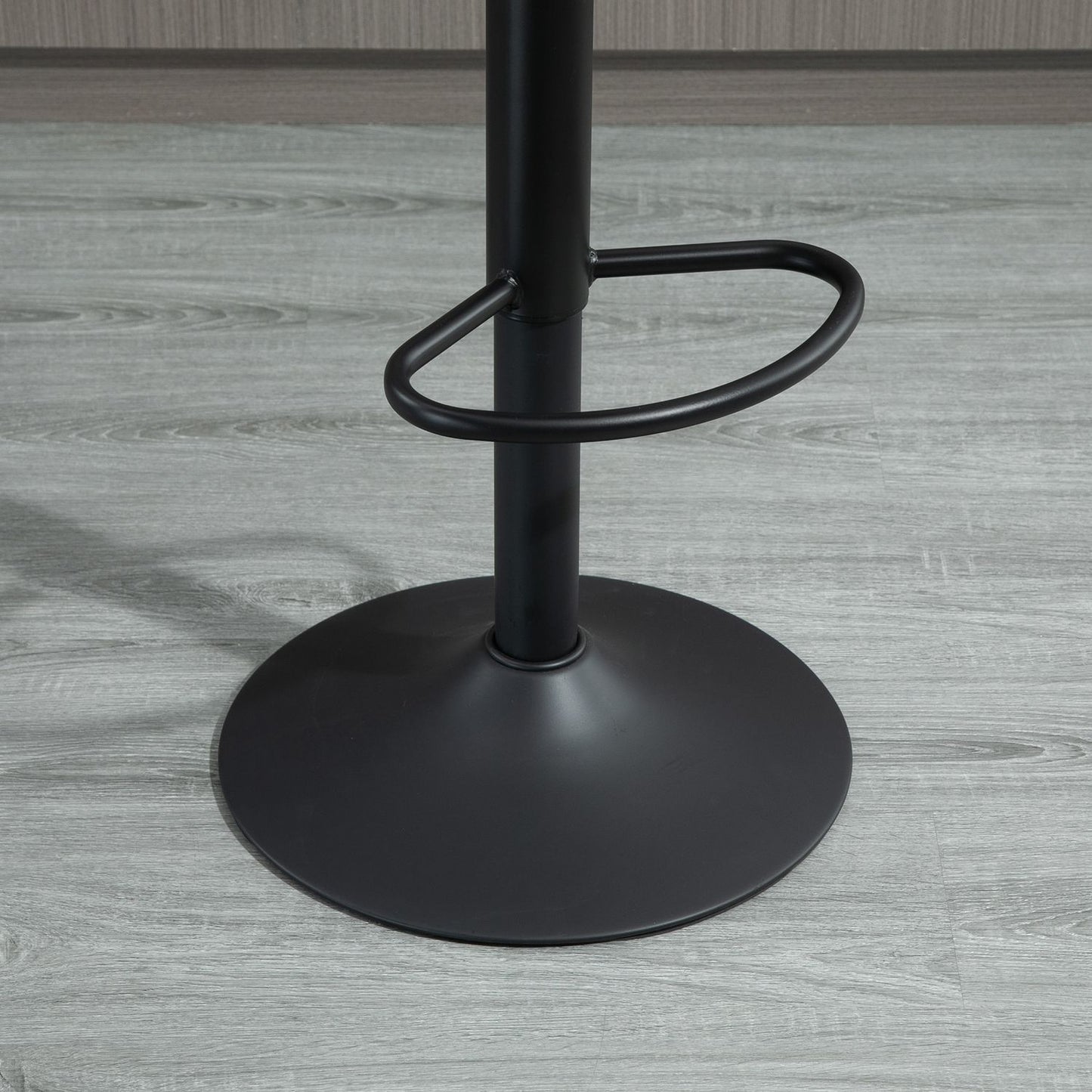 Height-adjustable brown barstools, set of 2, polyester