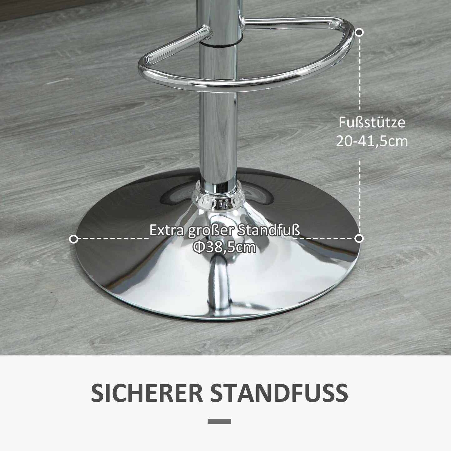 Adjustable Swivel Bar Stools, Set of 2 - White Faux Leather