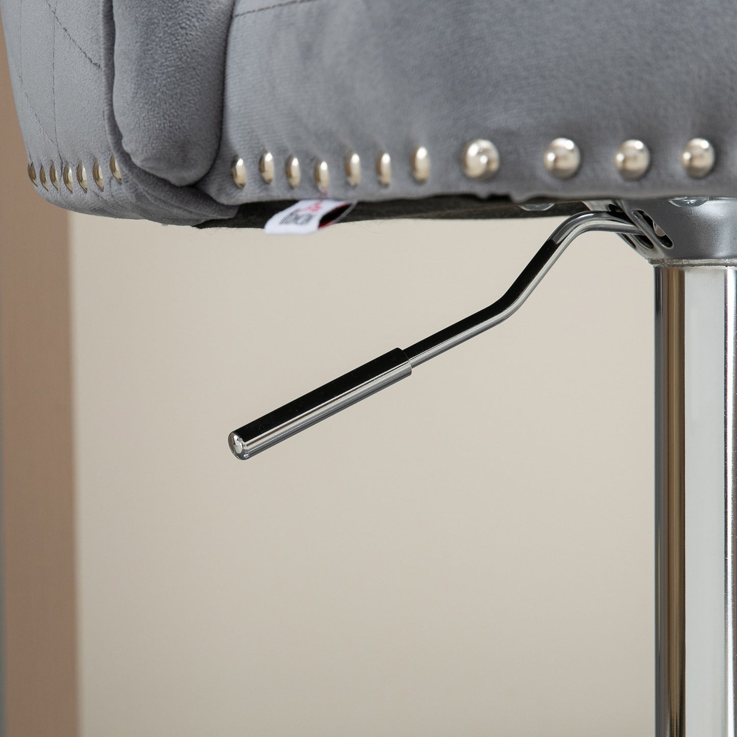 Adjustable swivel bar stools, set of 2 with footrests