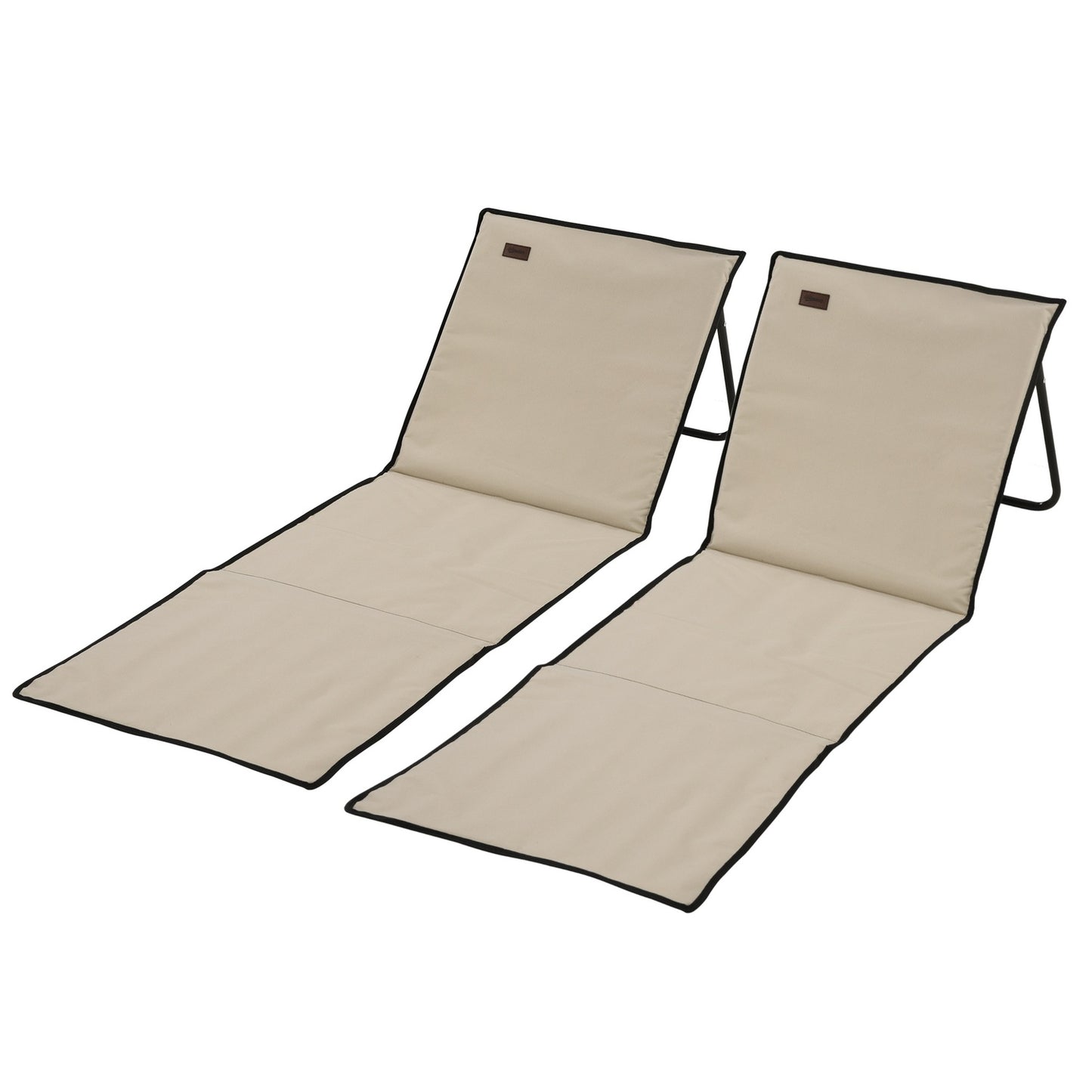 Folding beach chair set, adjustable with carry bags